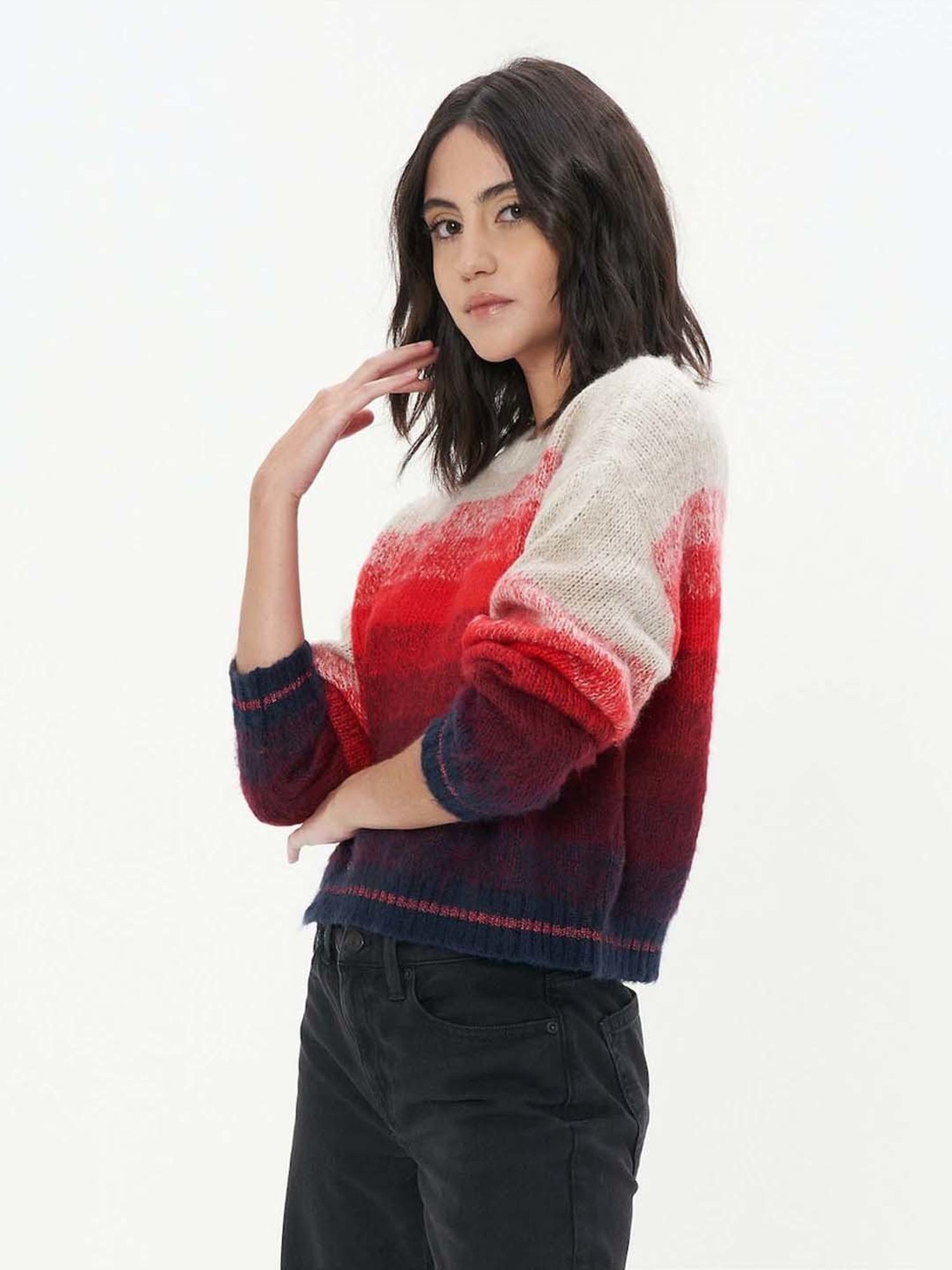 American Eagle Outfitters Red Striped Sweater