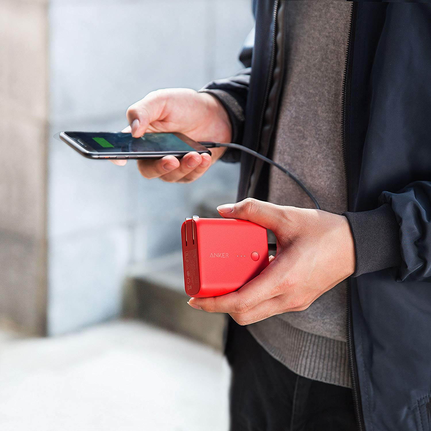 Anker PowerCore Fusion, Portable Charger 5000mAh with Dual USB Wall Charger, Foldable Plug and PowerIQ, Battery Pack for iPhone, iPad, Android, Samsung Galaxy and More