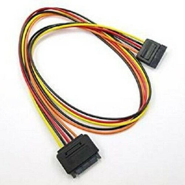24" 15-Pin SATA Male to Female Power Extension Adapter Cable