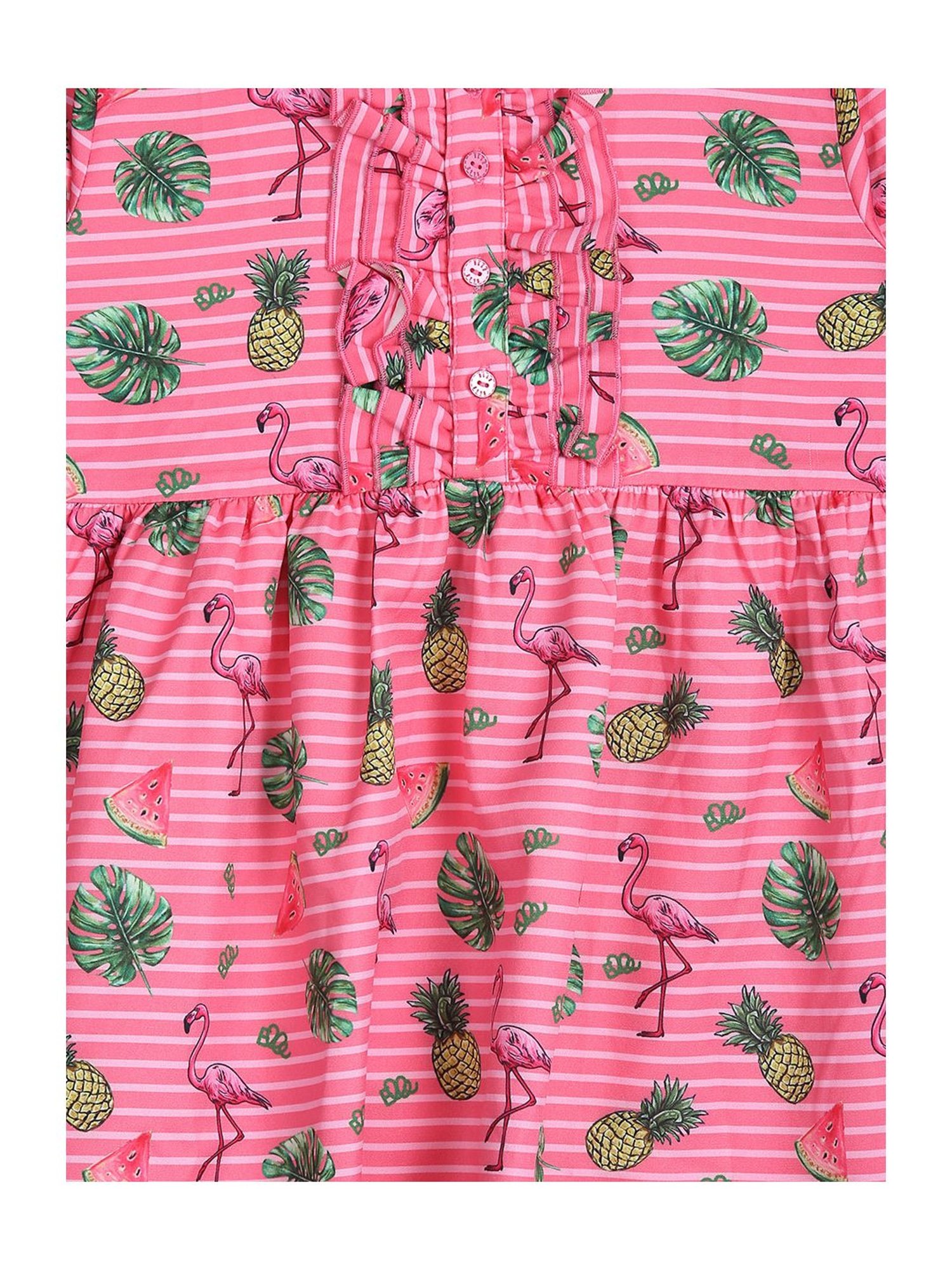 Elle Kids Pink Printed Dress