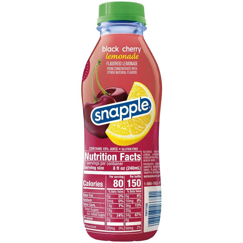 Snapple Black Cherry Lemonade - 16 fl oz Bottle