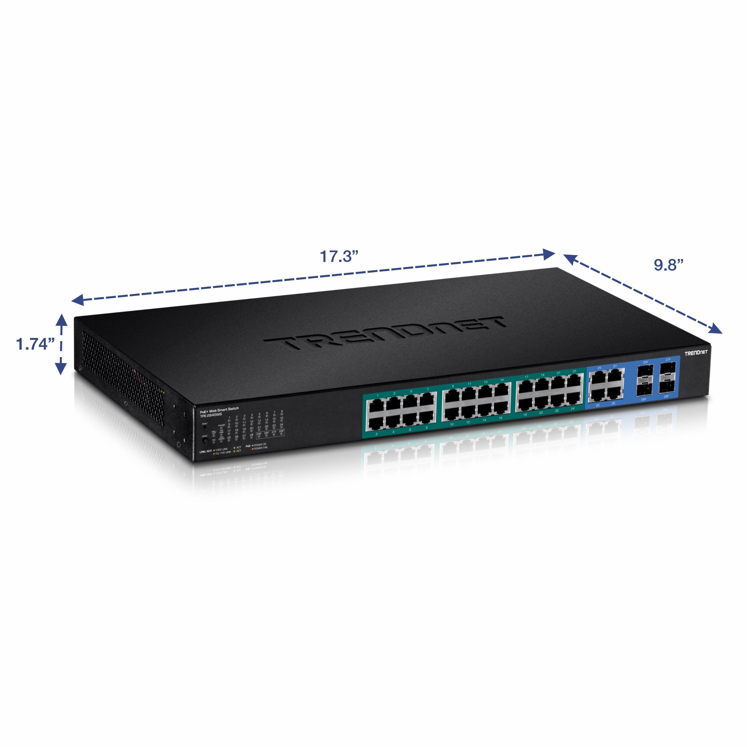 TRENDnet 20-Port Gigabit Web Smart PoE+ Switch