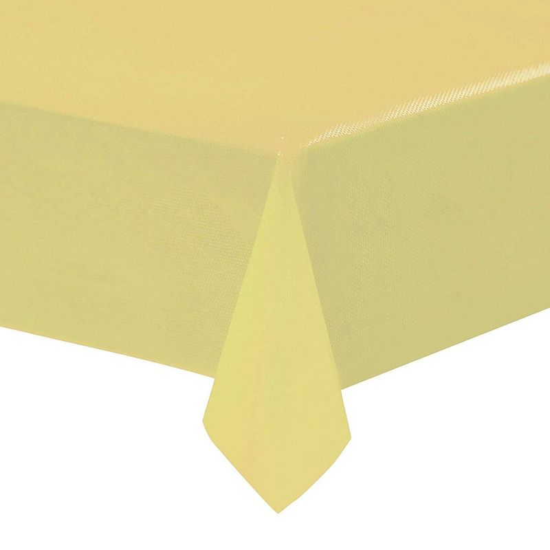 Juvale 12-Pack Yellow Plastic Tablecloths 54"x108" Table Cloths, Rectangular Disposable Table Covers