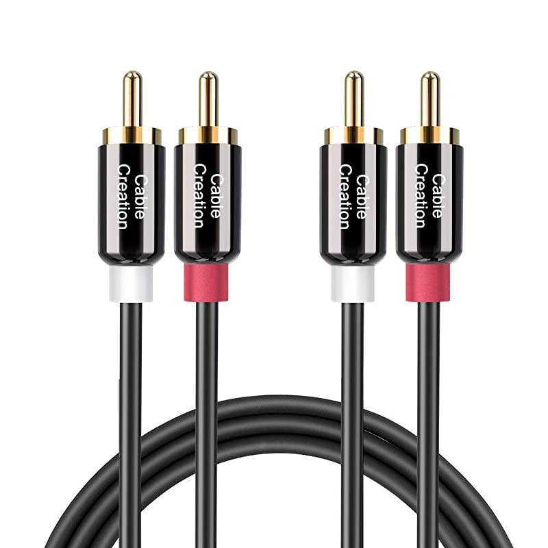 2Male to 2Male RCA Audio Cable 15Feet 10Pack