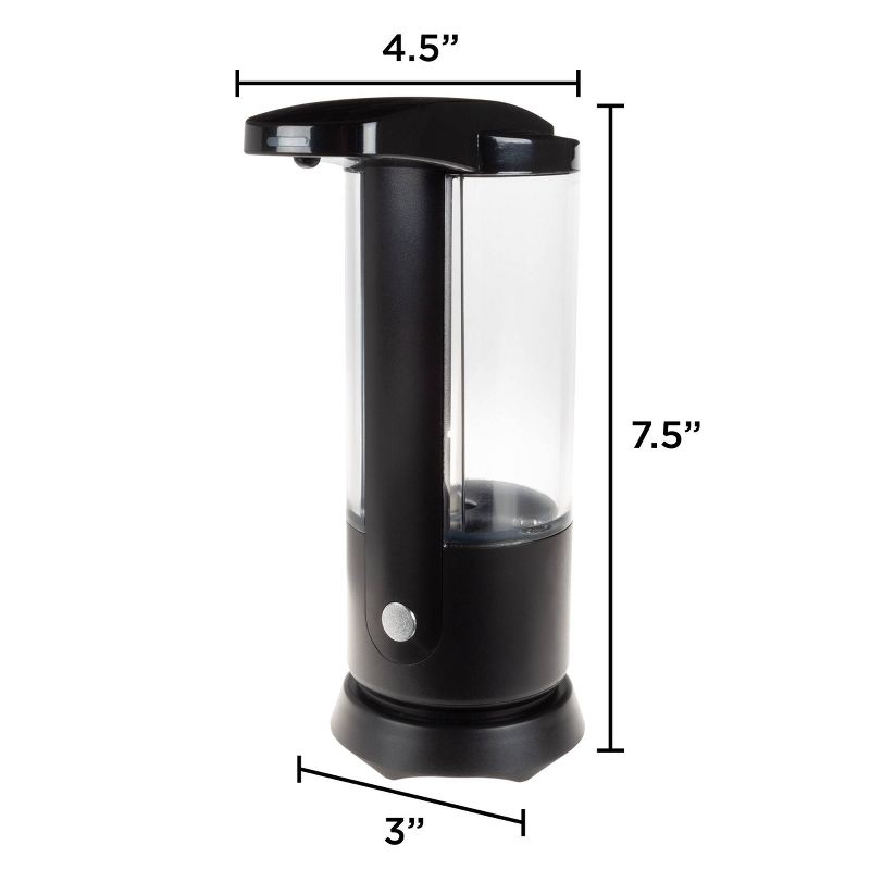 Automatic Battery Operated Hands-Free Motion Sensor Soap Dispenser Black - Hastings Home