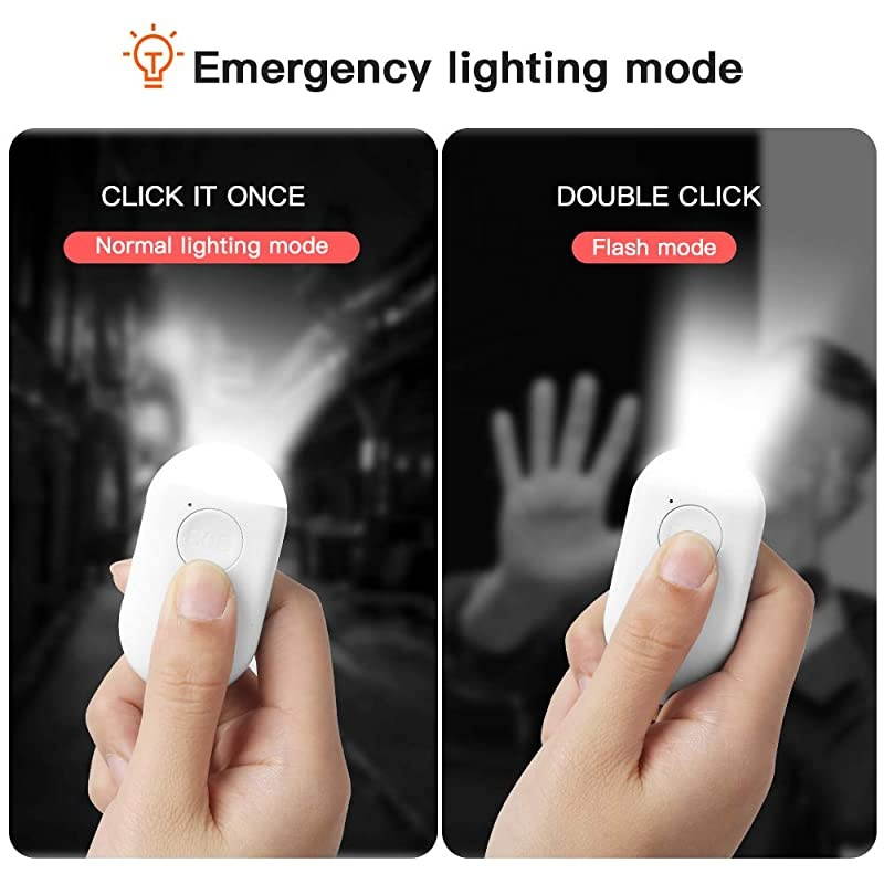 Personal Alarm Safe Sound - 130dB USB Rechargeable Emergency Self Defense Keychain Siren Security Alarms Safety Devices for Women Kids Elderly with SOS Alert Panic Button LED Flashlight