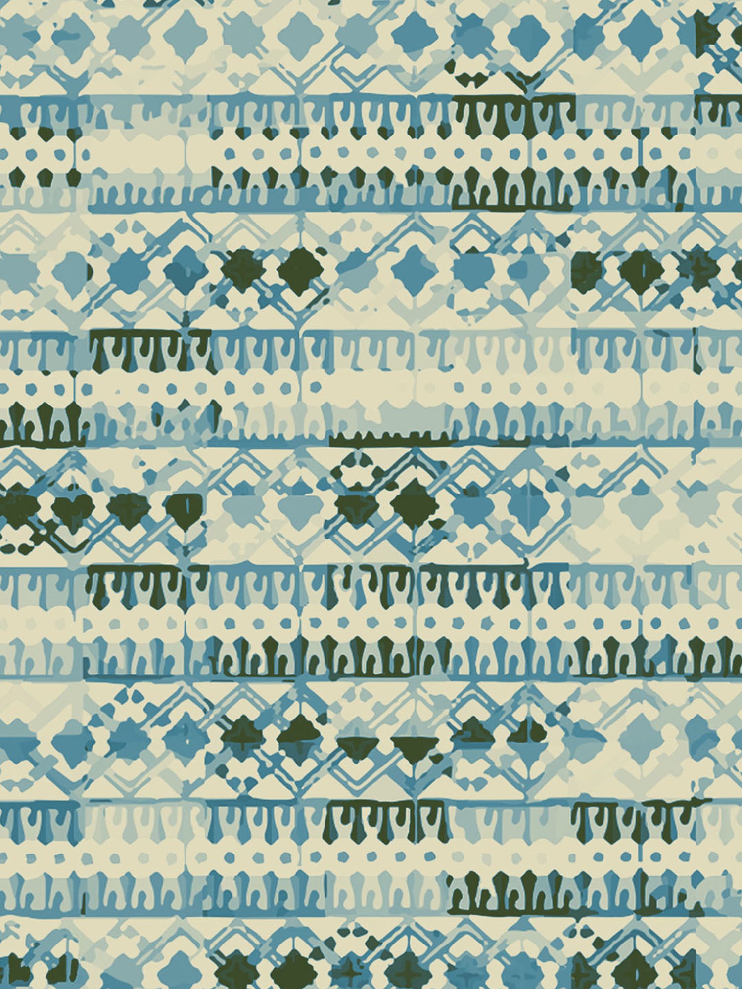 Stoa Paris White & Aqua Cotton 200 TC Pillow Cover - Set of 1