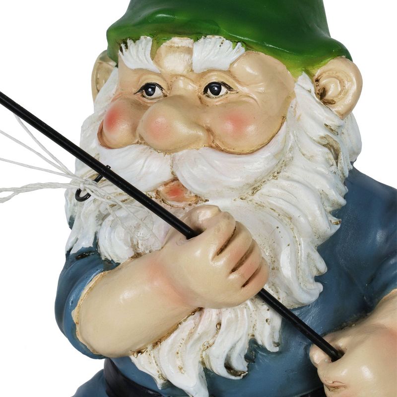 11.22" Resin Fishing Frankie Gnome Statue - Exhart