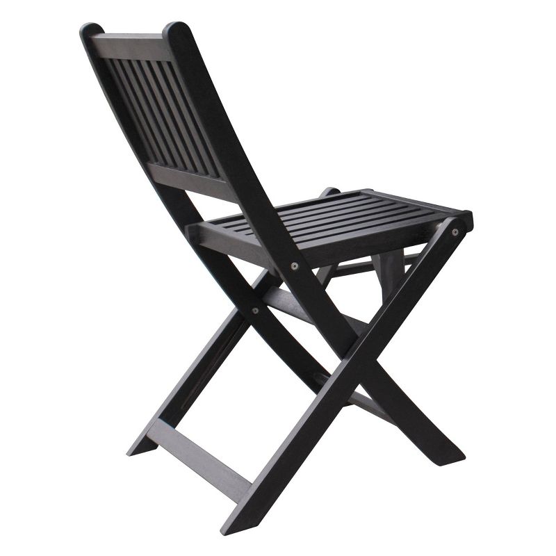 4pk Eucalyptus Folding Chairs Black - Merry Products