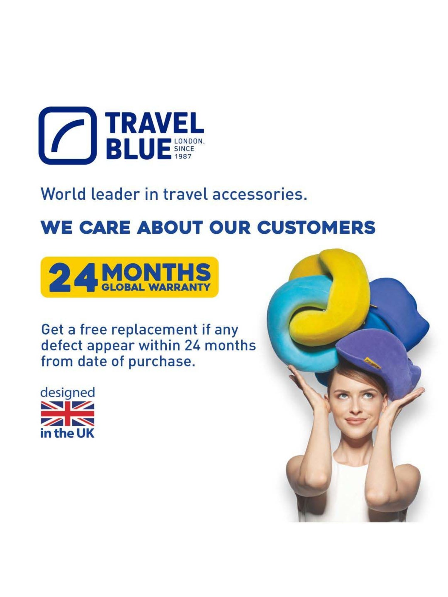 Travel Blue Grey Eye Mask