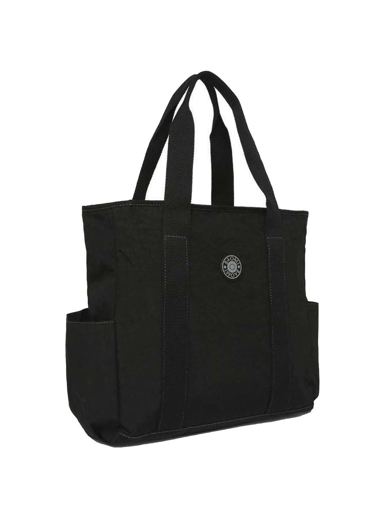 Baomi Black Solid Medium Handbag