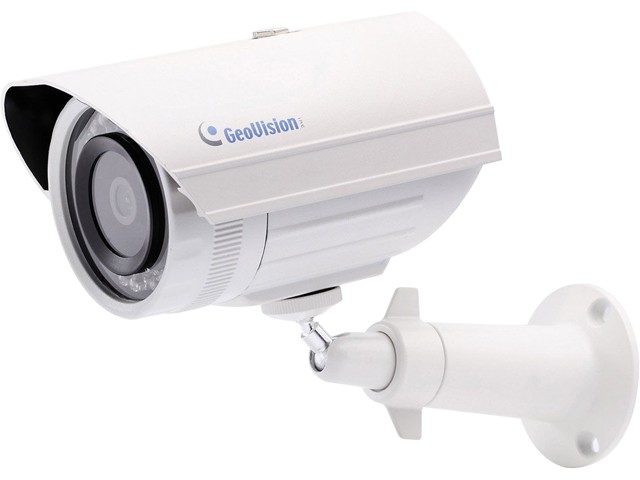 GeoVision GV-EBL1100-2F Target Series 1.3MP High Resolution Bullet Security Camera, 3.8mm Fixed Lens, Day and Night Function, IP67 Ingress Protection Rated, IK10 Vandal Resistance