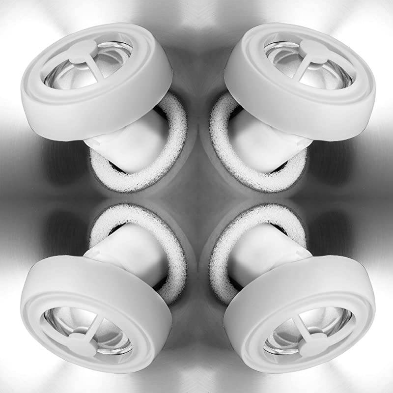 ICE840WRS 8quot Weather Resistant IndoorOutdoor inCeiling Speaker 150W wPivoting Titanium Dome Tweeter White Pair