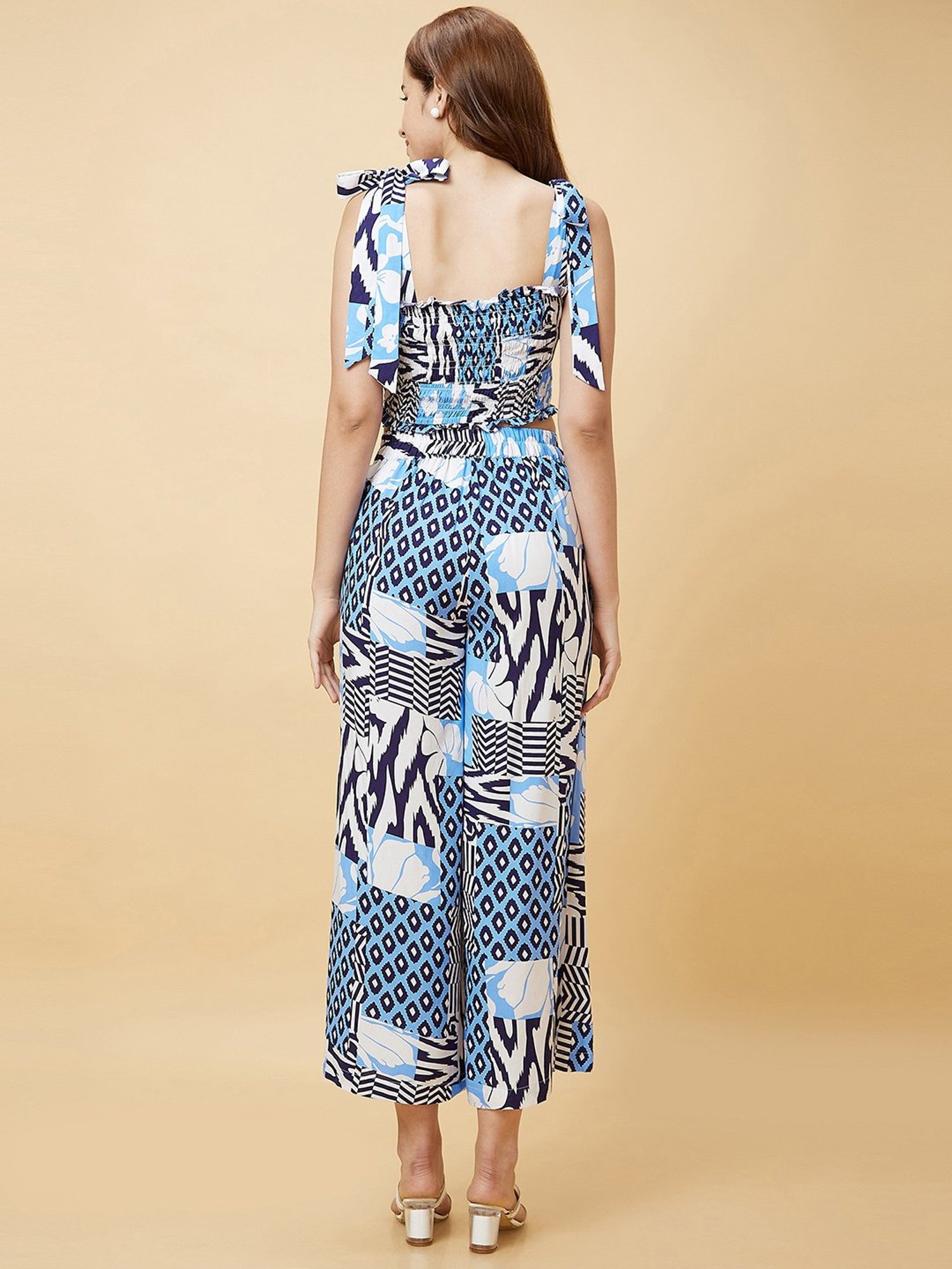 Globus Blue Printed Co-Ord Set