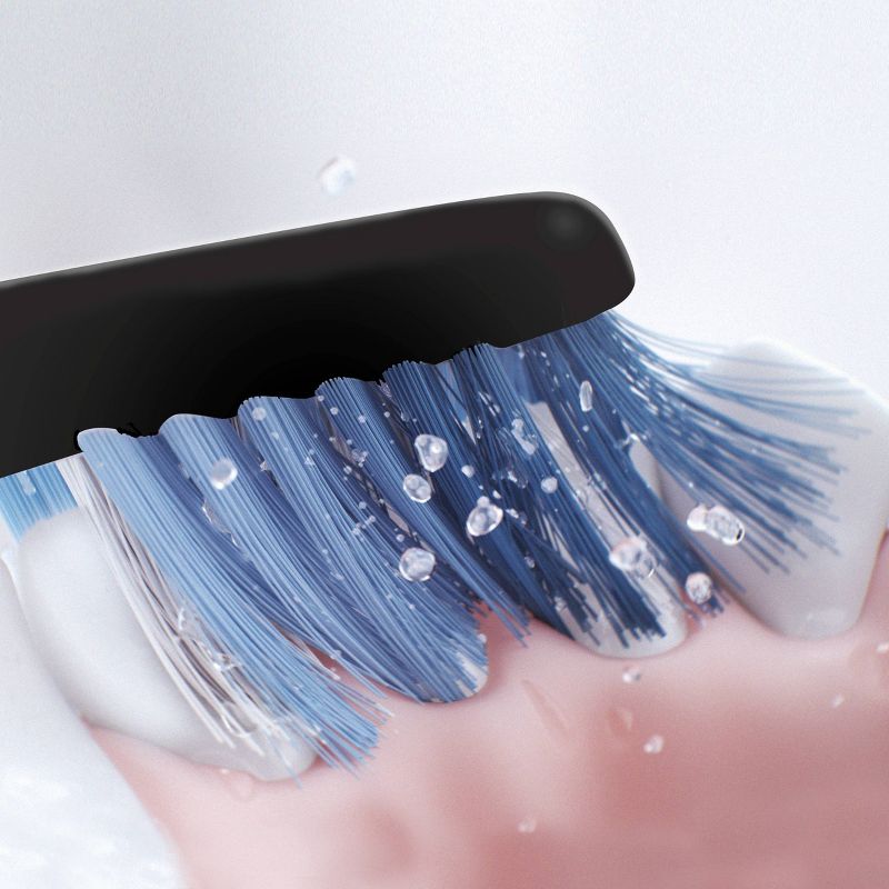 Oral-B Clic Toothbrush - Chrome Black with 2 Replaceable Brush Heads and Magnetic Holder