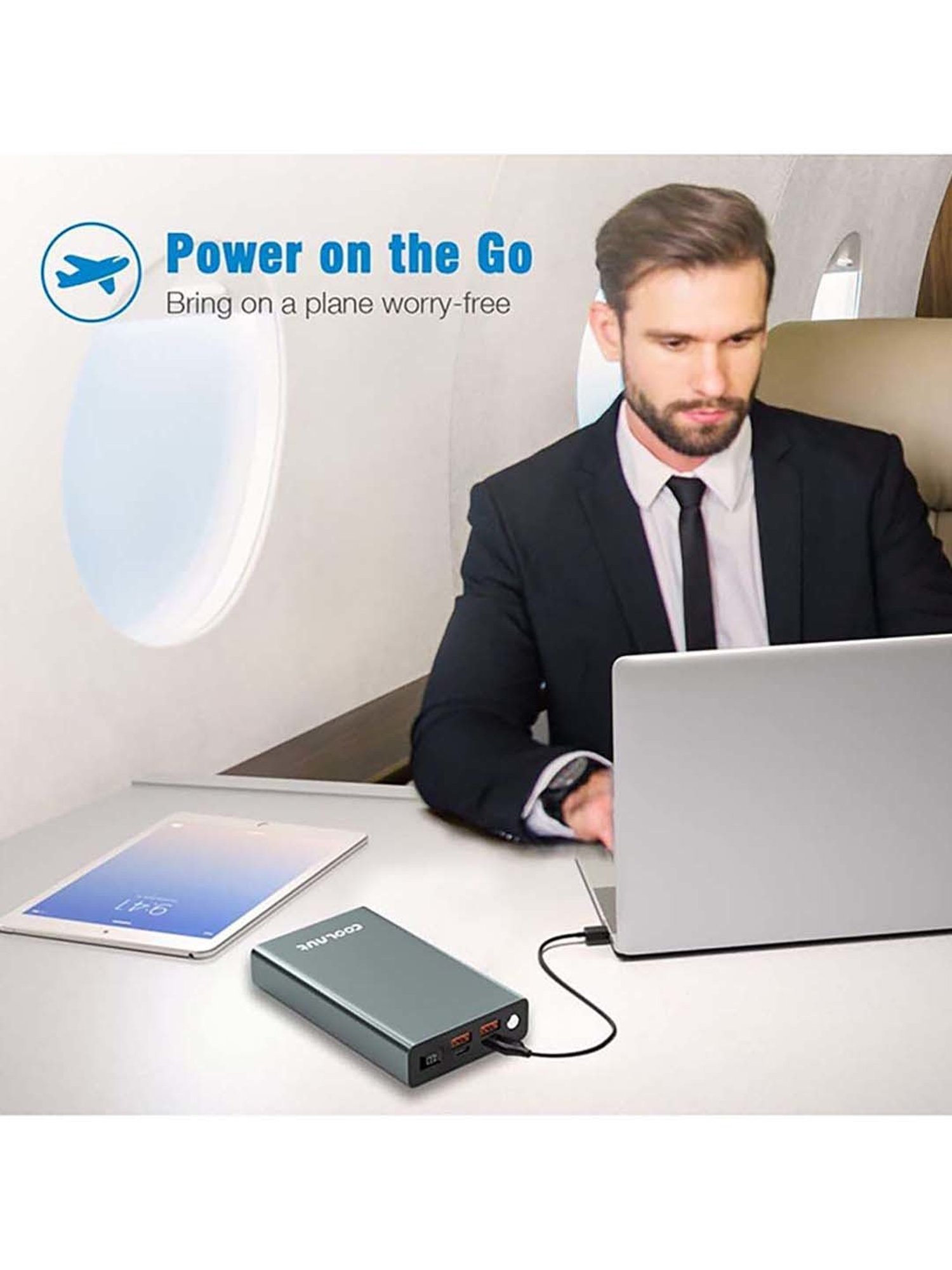 Coolnut CMPBAND-29 20000 mAh Fast Charging Power Bank (Black)