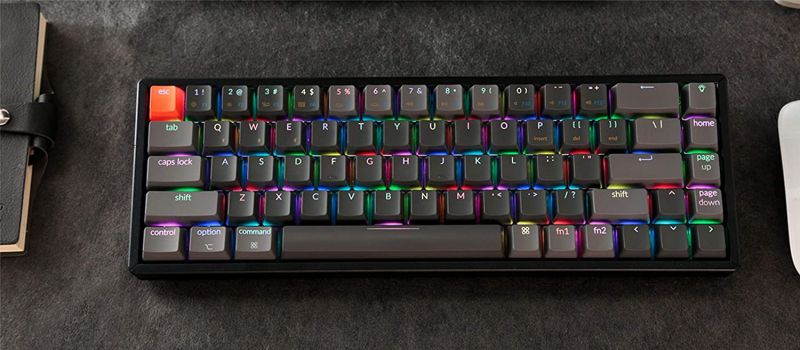 Keychron K4 Wireless Bluetooth/USB Wired Gaming Mechanical Keyboard, Compact 100 Keys RGB LED Backlit Gateron Red Switch N-Key Rollover, Aluminum Frame for Mac Windows
