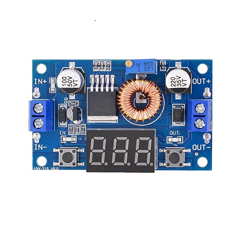 Pack] DC-DC 5A Buck Converter 4-38V to 1.5-36V Step Down Voltage Regulator High Power Module with LED Display