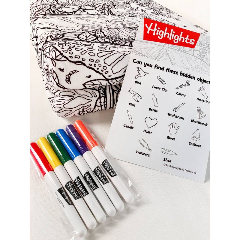 Full/Queen Beautiful Butterflies Hidden Picture Puzzle Quilt - Highlight