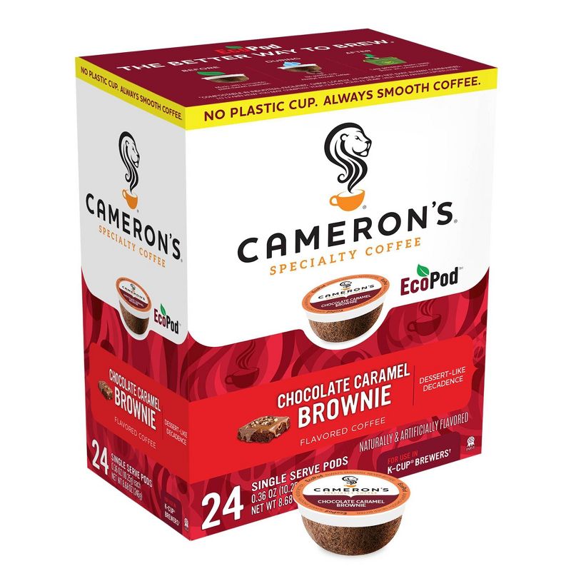 Cameron's Coffee Chocolate Caramel Brownie Light Roast Coffee - Keurig K-Cup Pods - 24ct