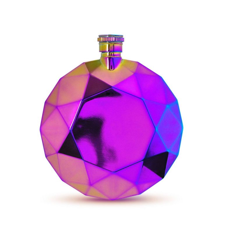 6oz Round Gem Flask Drinkware Set Iridescent