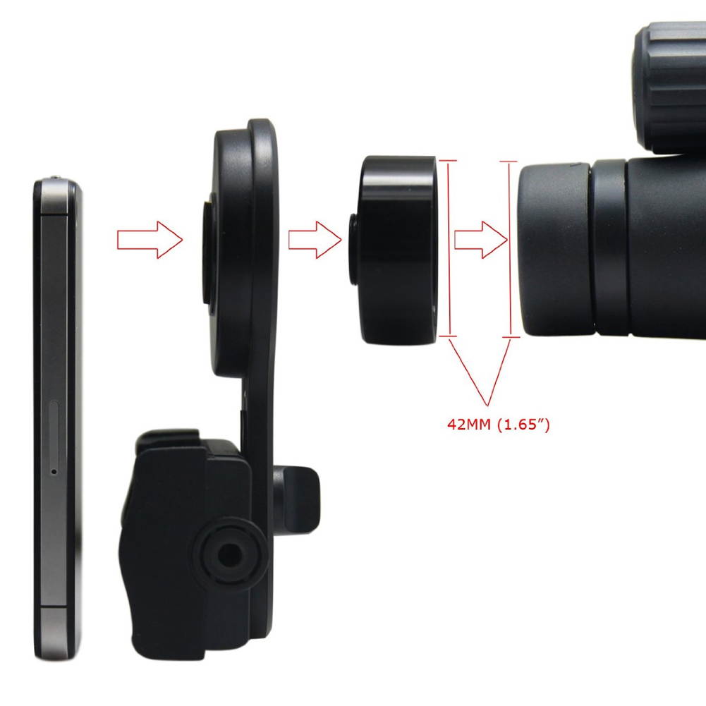 Ueasy Waterproof 12x50 High Powered Monocular Waterproof with Mobile Phone Universal Connector - Fogproof and Dustproof Monocular - Hands Free Design Comes with Stainless Steel Tripod for Steady Viewi