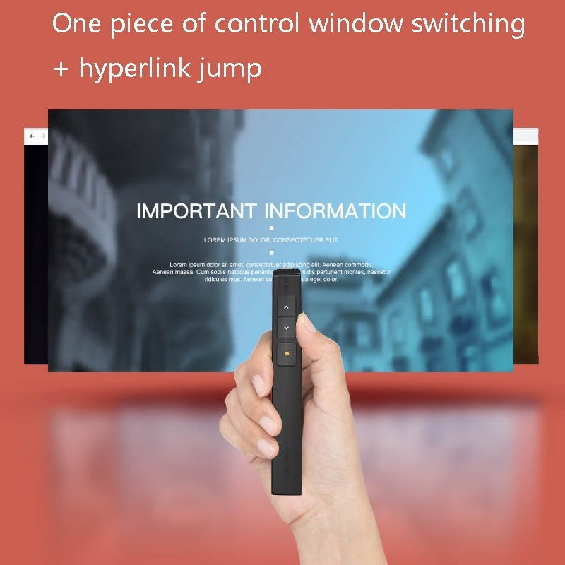 Deli 2.4GHz Laser Page Turning Pen Rechargeable Speech Projector Pen, Model: 2802L