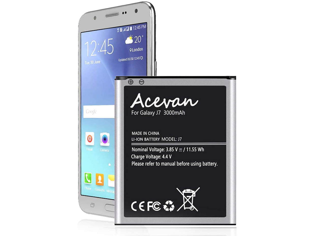 Galaxy J7 Battery 3000mAh Acevan Replacement Battery for Samsung Galaxy J7 2015 J700 J700T J700P J700M Galaxy J7 Duo J720 J720F/DS Galaxy J7 Nxt J701F J7 Neo -J701M EB-BJ700BBC EB-BJ700BBU EB-BJ700CBE