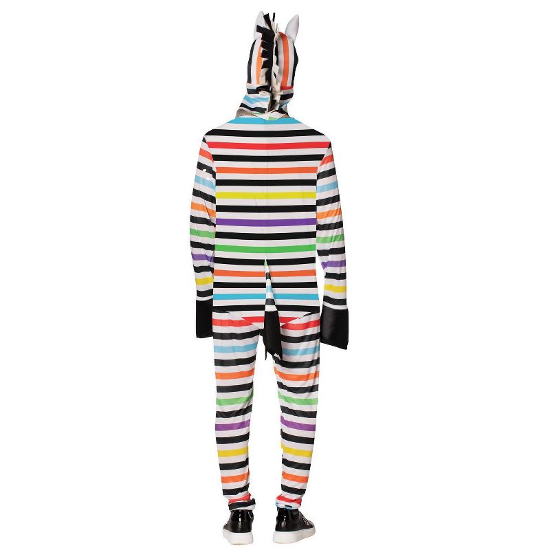 Adult Rainbow Zebra Halloween Costume One Size
