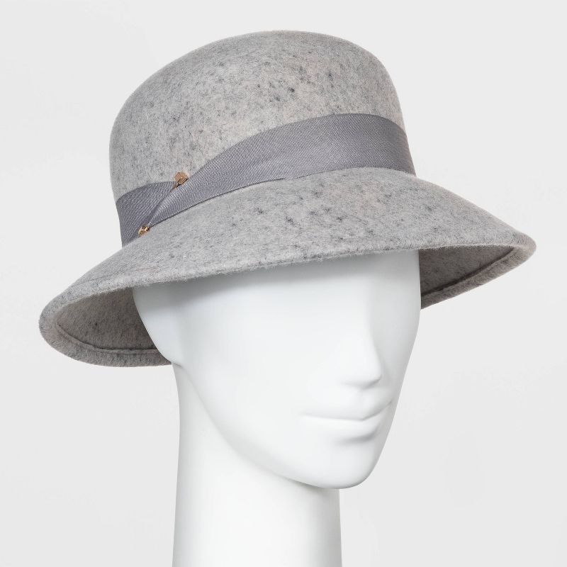 Women's Felt Cloche Hat - A New Day™ Gray One Size