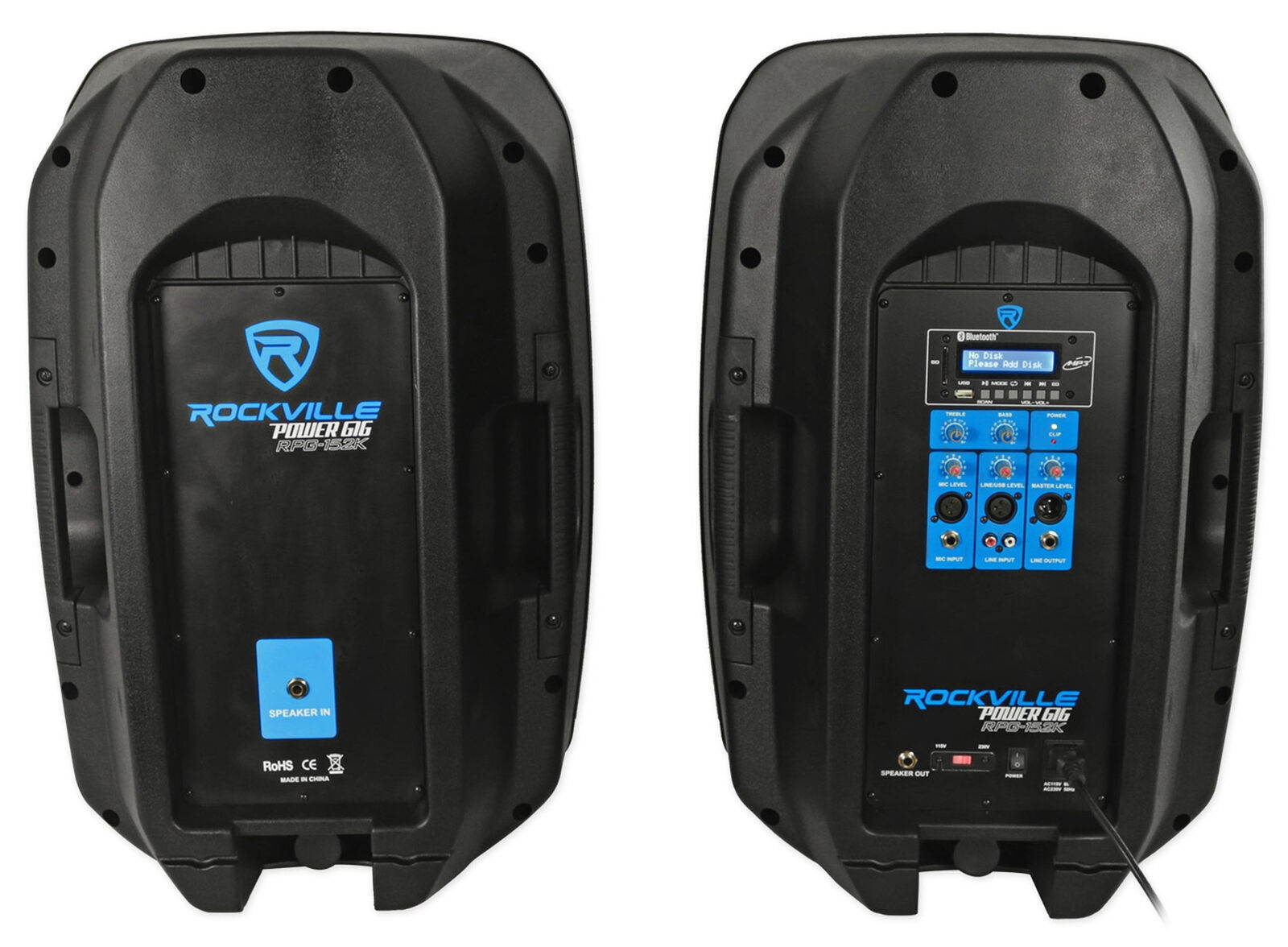 2 15" Bluetooth PA Church Speakers+Mic+Stands 4 Church Sound Systems