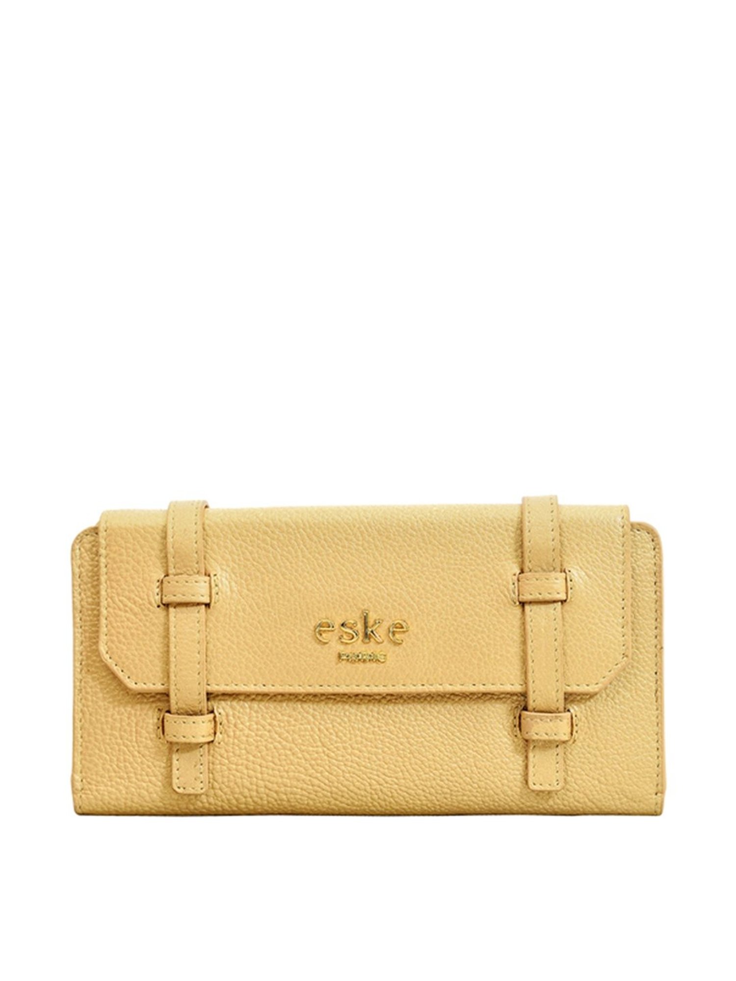 Eske Brigitte Yellow Solid Wallet for Women