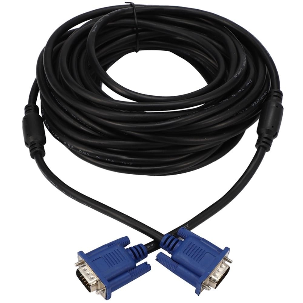 10M VGA Cable Male to Male 3+5 HD Fully Wired 15PIN for LCD CRT Projector PC Laptop Monitor