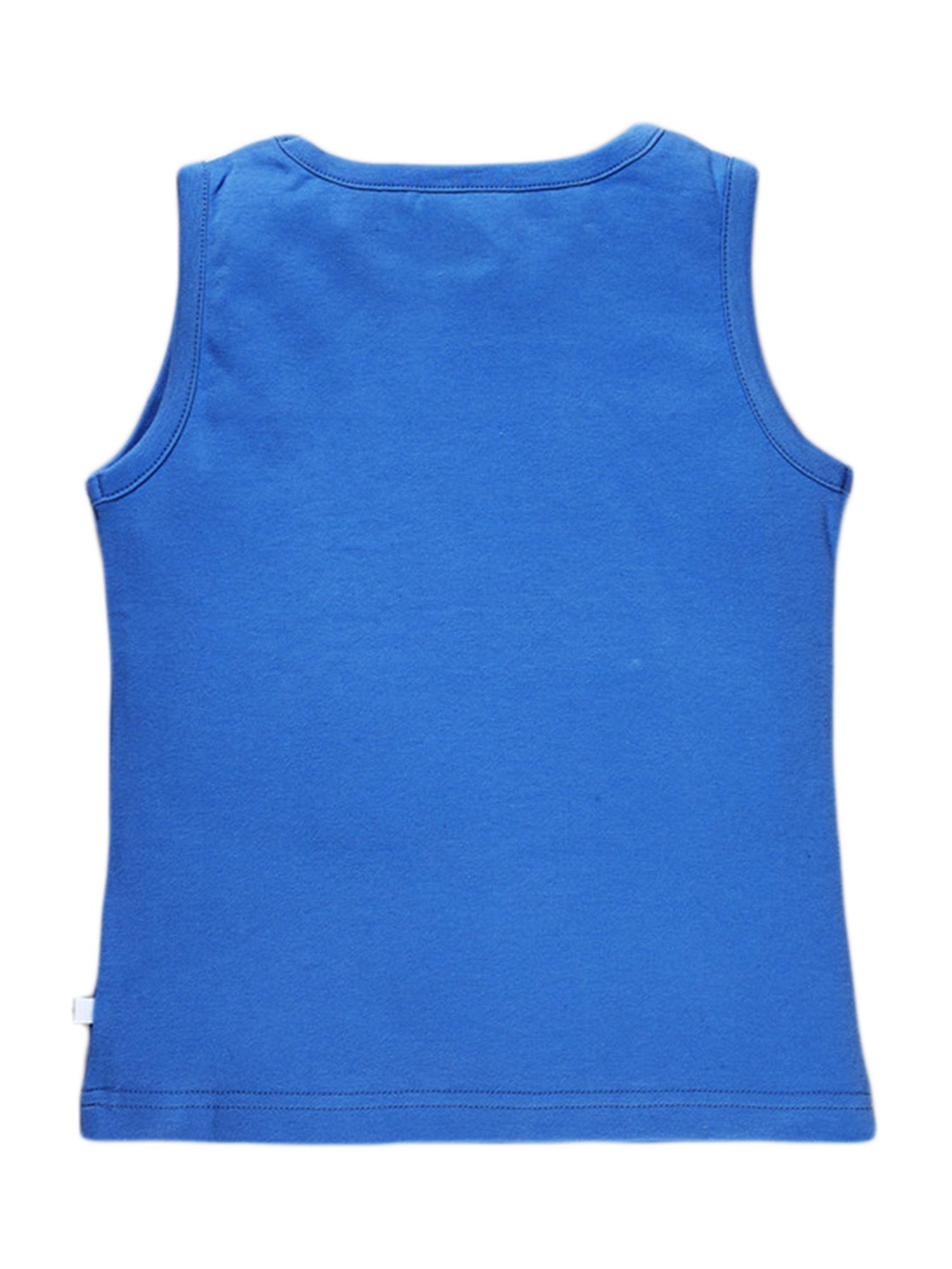 Pranava Kids Blue & White Cotton Patch Work T-Shirt & Shorts