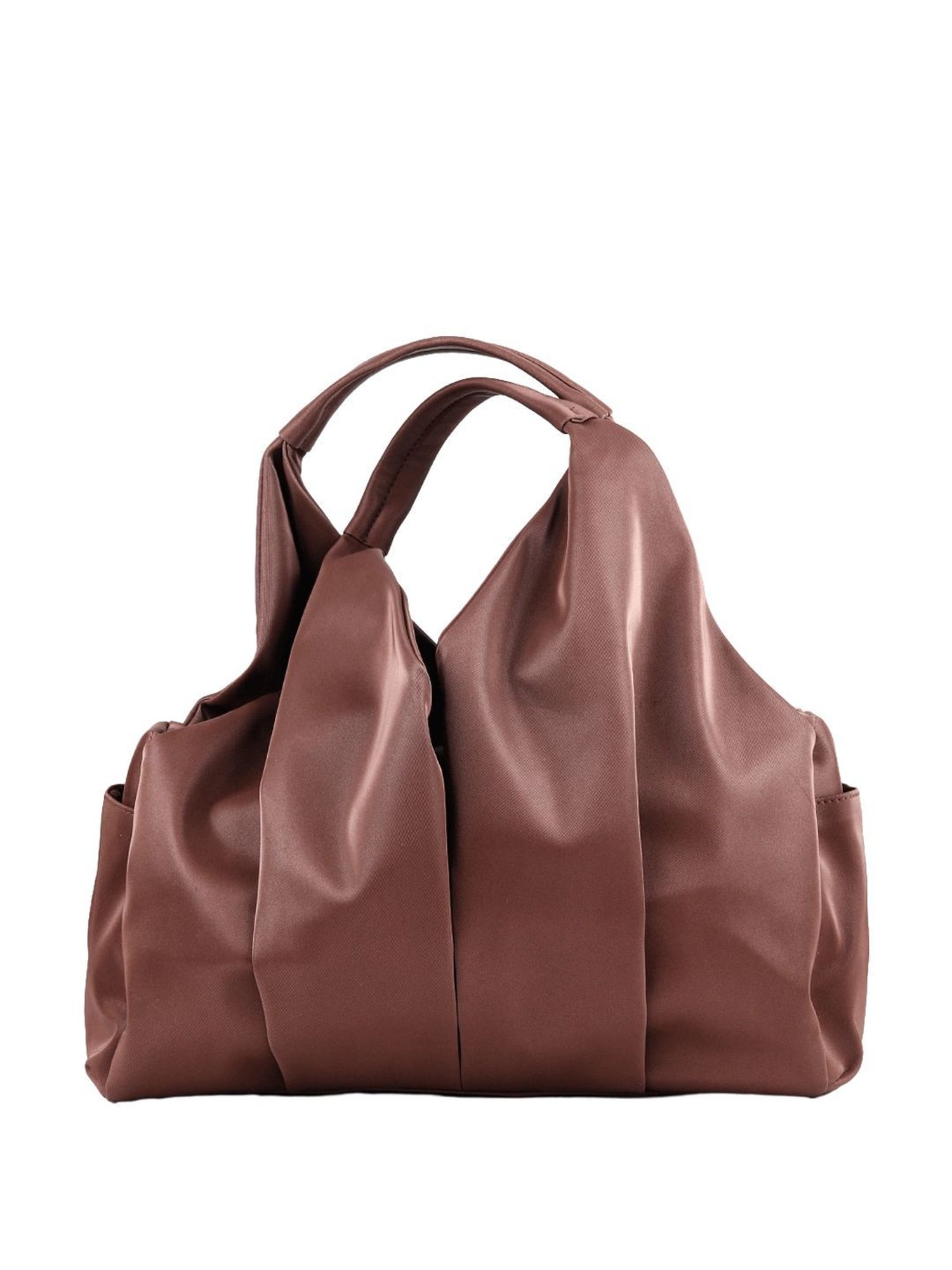 Odette Brown Solid Shoulder Handbag