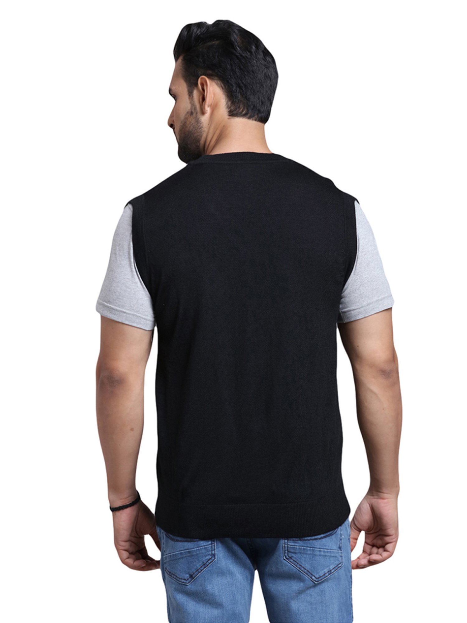 ColorPlus Black Regular Fit Cardigan