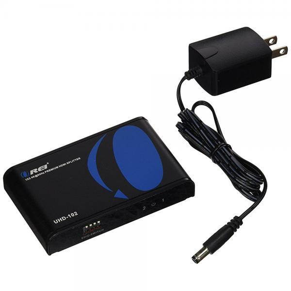 Orei 1x2 2.0 HDMI Splitter 2 Ports with Full Ultra HDCP 2.2, 4K at 60Hz & 3D Supports EDID Control - UHD-102