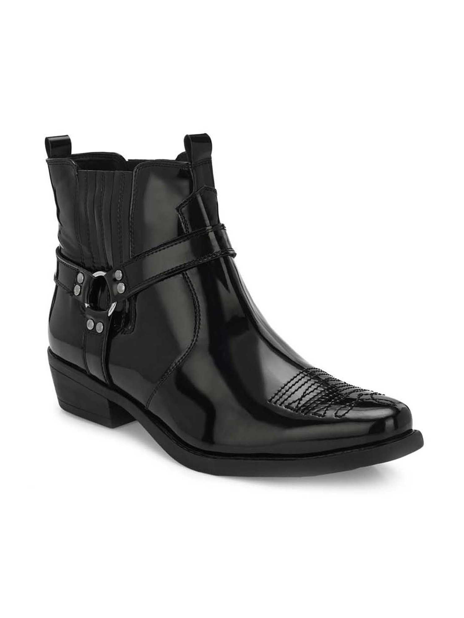 San Frissco Men's Cowboy Black Chelsea Boots