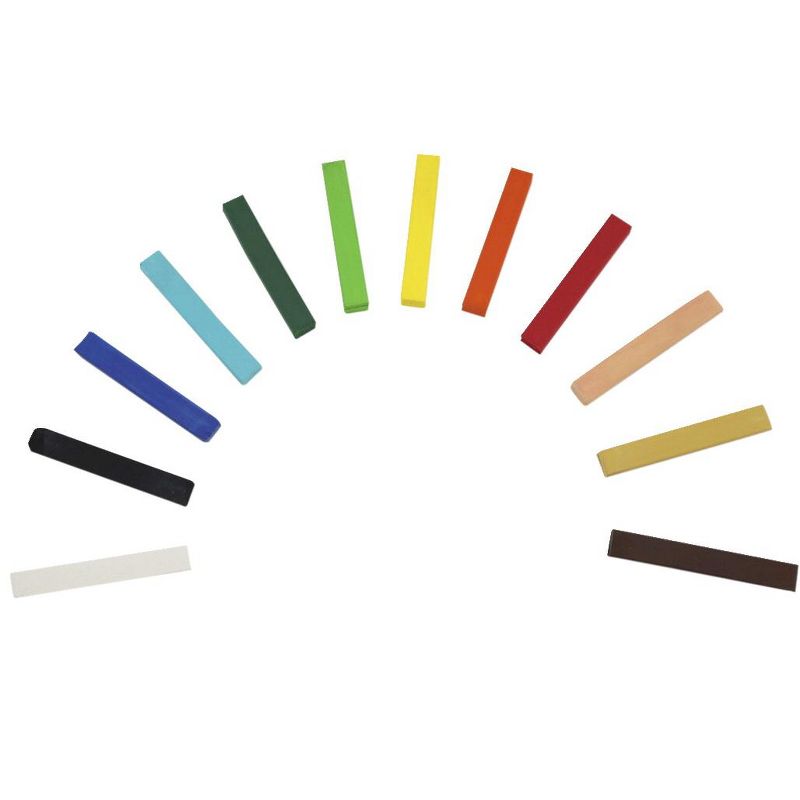 Sargent Art Square Chalk Pastel Set, Assorted Colors, set of 12