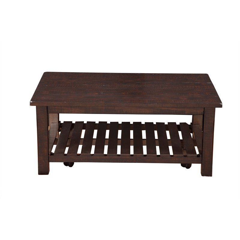 Barn Door Solid Wood Coffee Table Espresso - Martin Svensson Home