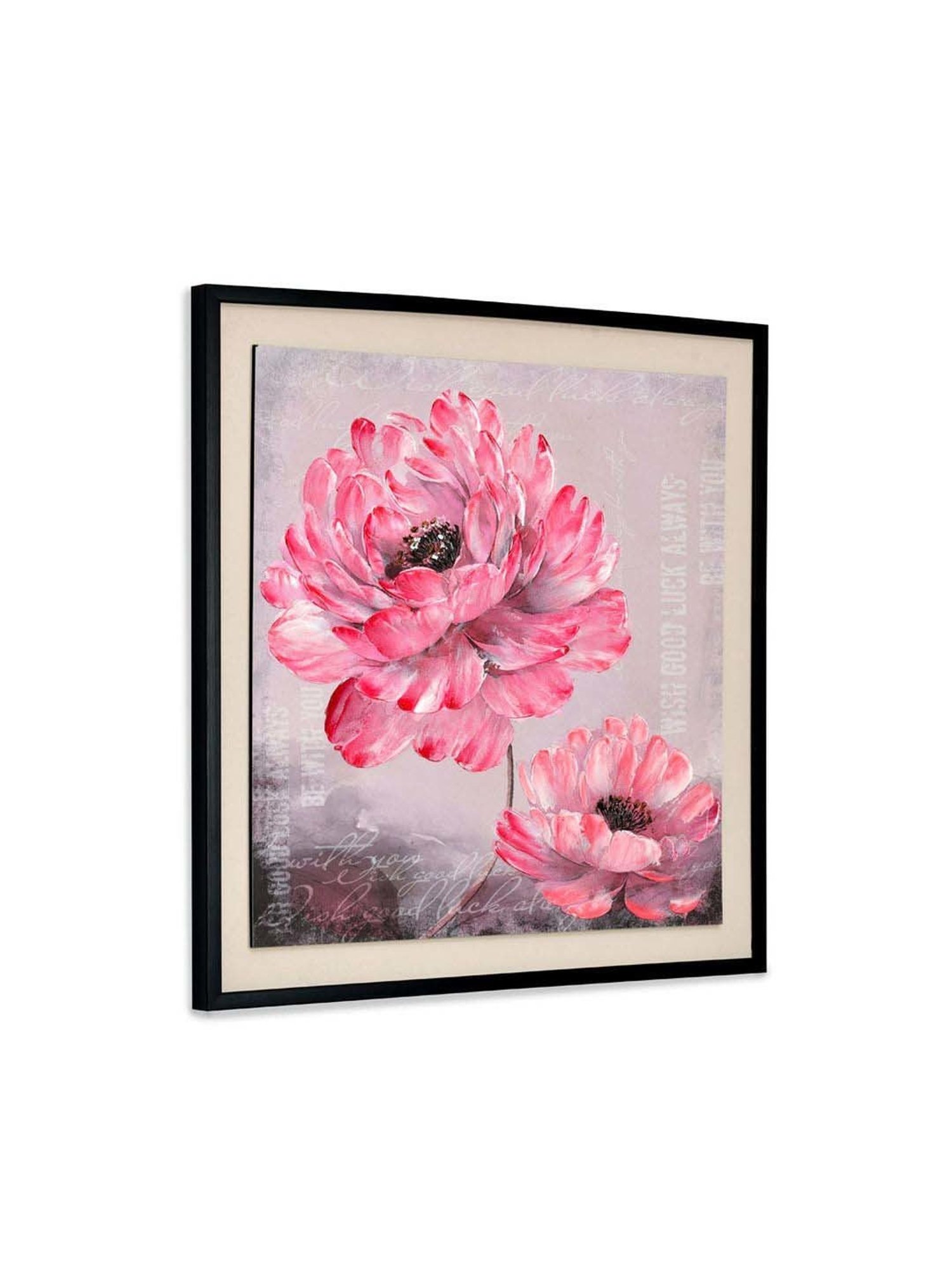 @home Pink Canvas Flower Wall Painting