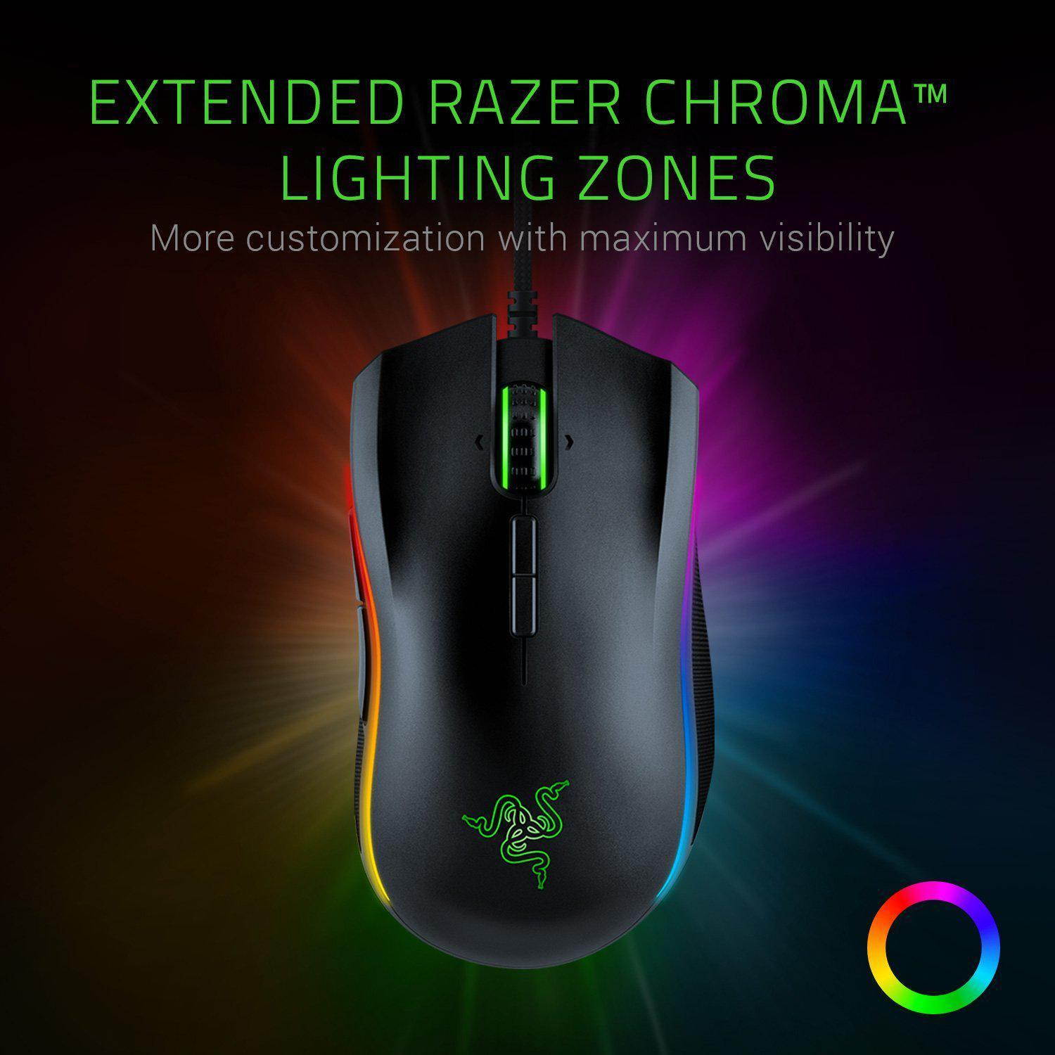 Razer Mamba Elite Advanced Ergonomics Gaming Mouse - 16,000 DPI Optical Sensor