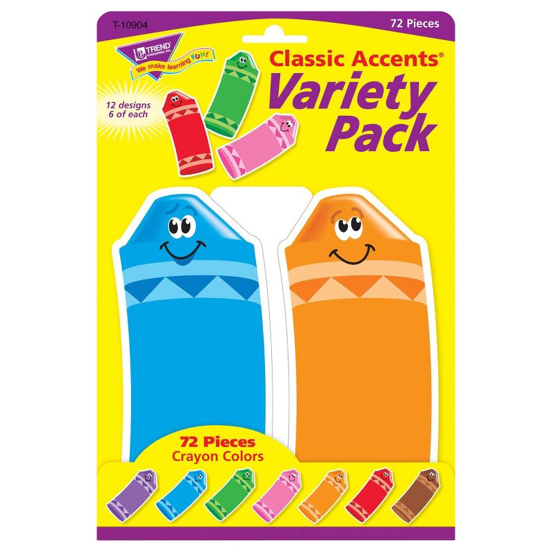 3pk 72 per Pack Crayon Colors Classic Accents - TREND