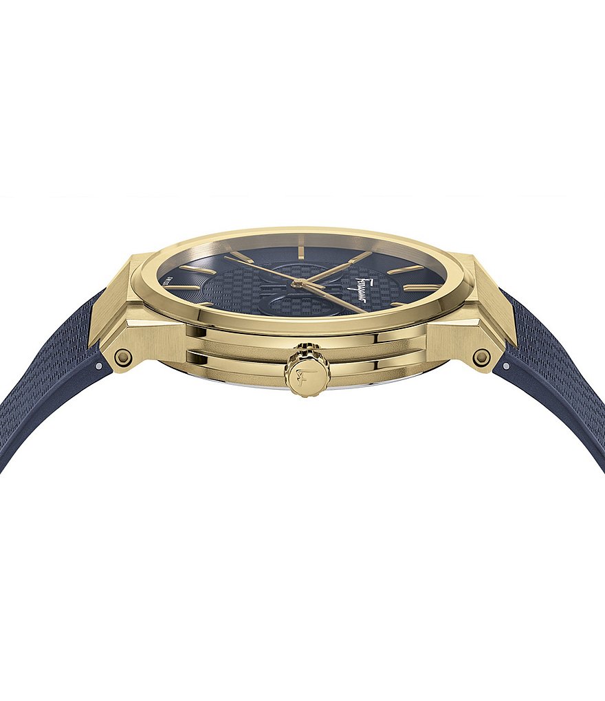 Salvatore Ferragamo Men's Sapphire Blue Rubber Watch