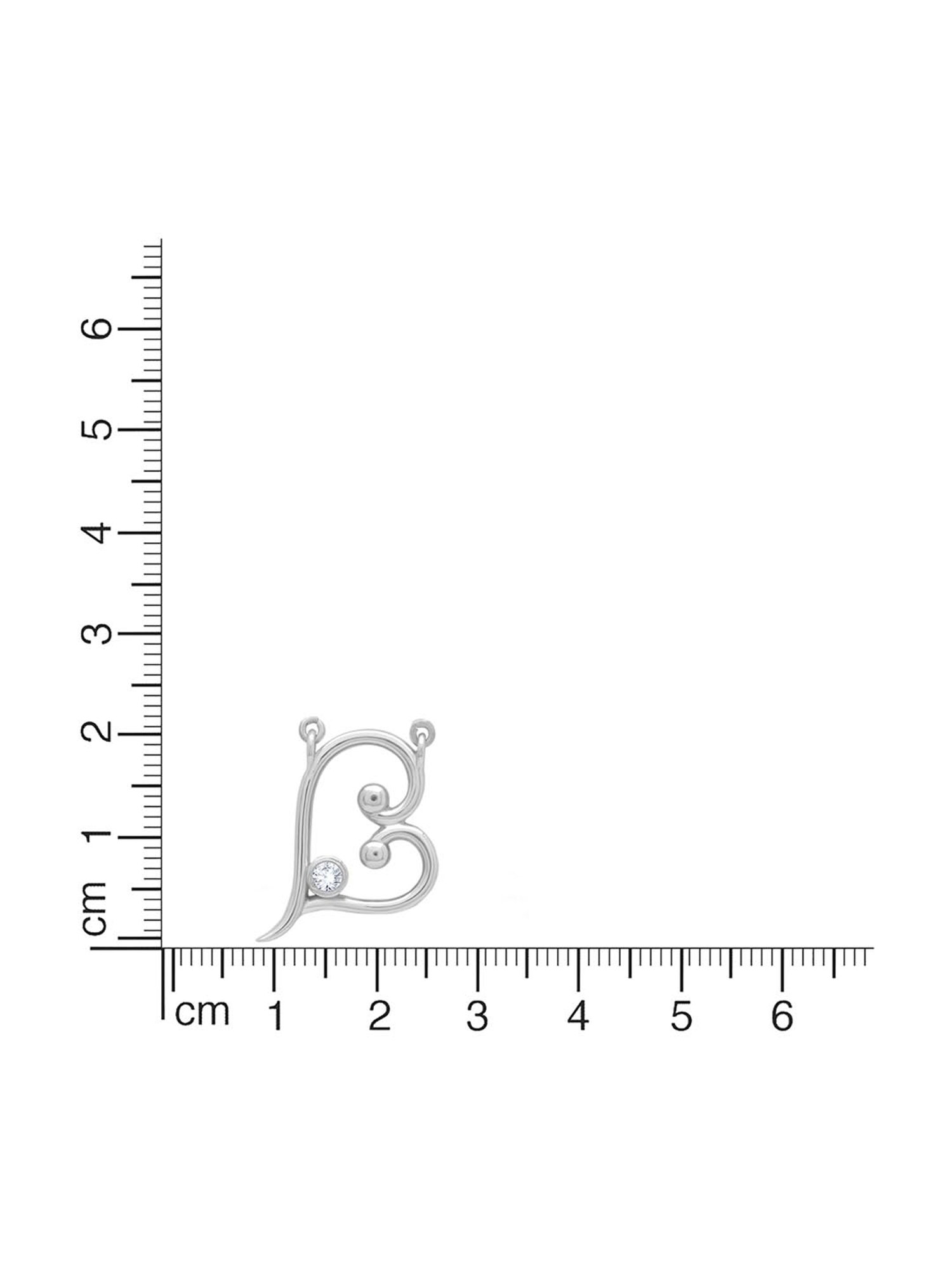 Anayra 92.5 Sterling Silver Heart Pendant with Chain for Women