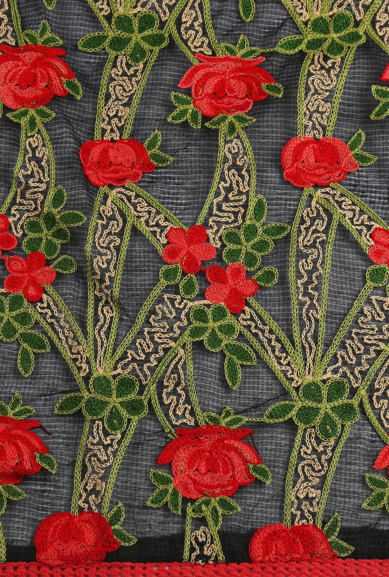 Dupatta Bazaar Black & Red Dupatta