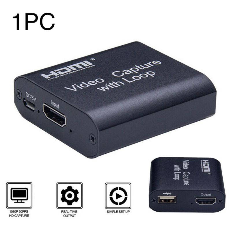 1080P Audio Video Capture Card Adapter HDMI To USB 3.0 4K Full HD Game Recording