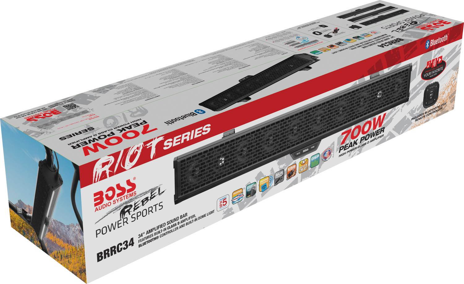 Boss Audio BRRC34 34 in. Amplified sound system with Bluetooth
