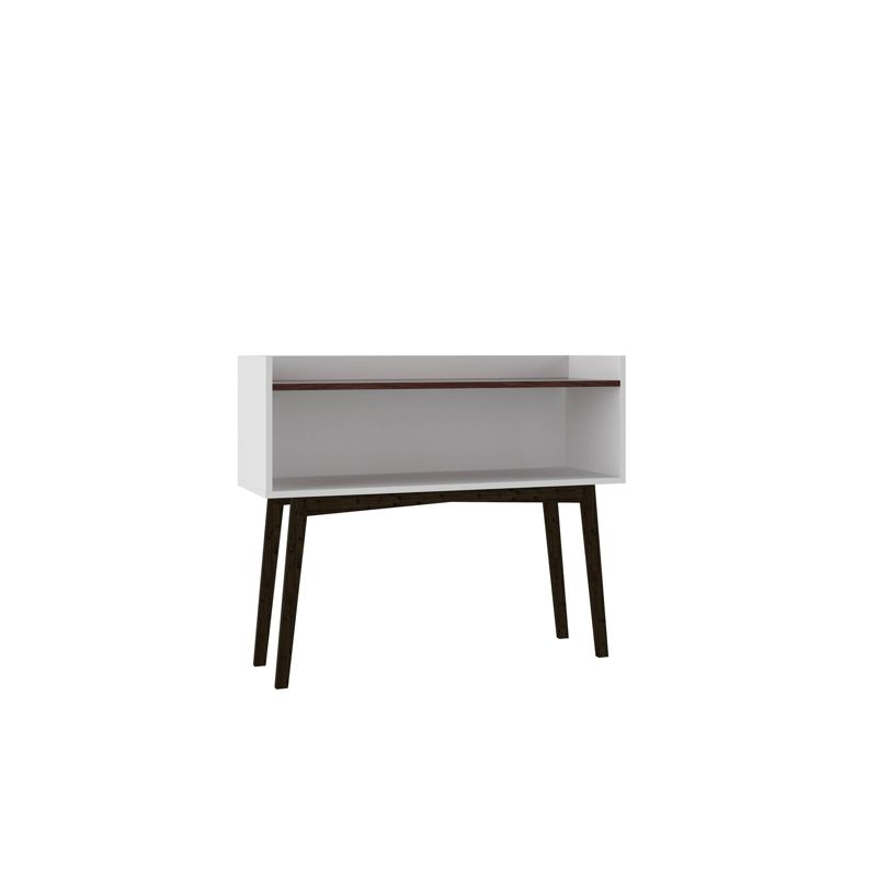 Brookdale Entryway with 1 Shelf White/Nut Brown - Manhattan Comfort