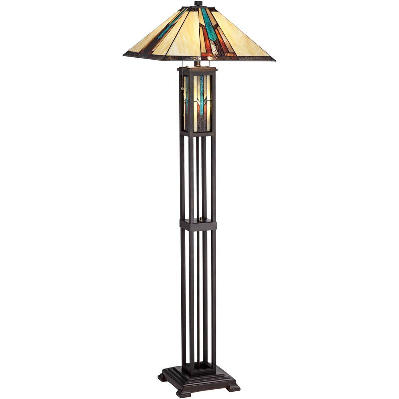 Franklin Iron Works Gentry Oil-Rubbed Bronze Downbridge Arc Floor Lamp